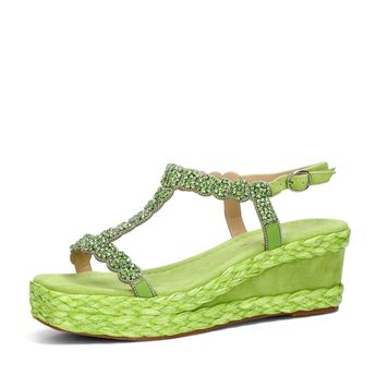 Alma en Pena dámské stylové sandály - zelené