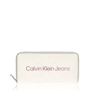 Calvin Klein dámská stylová peněženka na zip - bílá