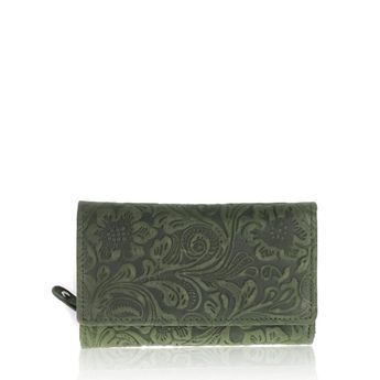 Mercucio dámská kožená stylová peněženka - zelená