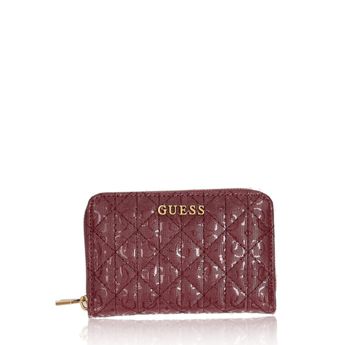 Guess dámská elegantní peněženka na zip - bordó
