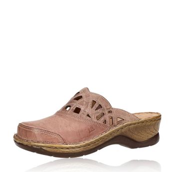 Josef Seibel dámské kožené pantofle - růžové