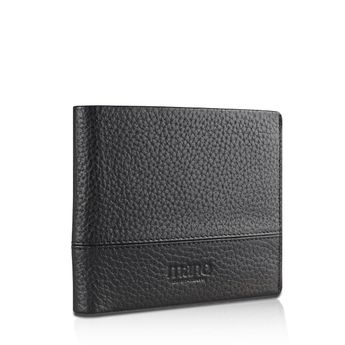 Mano pánská klasická kožená peněženka - černá
