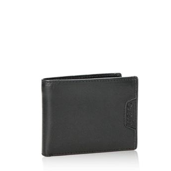 Mano pánská kožená praktická peněženka - černá