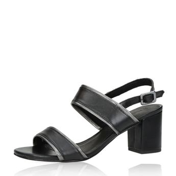 Marco Tozzi dámské kožené sandály na řemínek  - černé