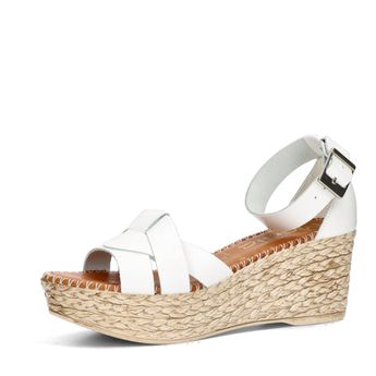Marila dámské kožené sandály na řemínek  - bílé