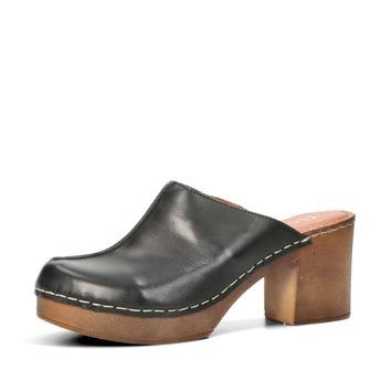 Robel dámské kožené pantofle - černé
