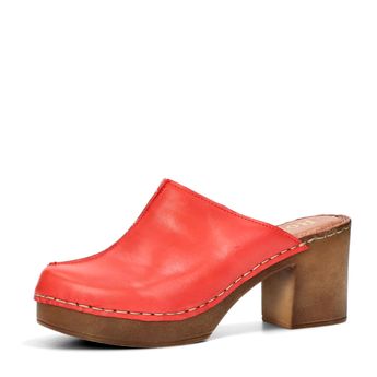 Robel dámské kožené pantofle - červené