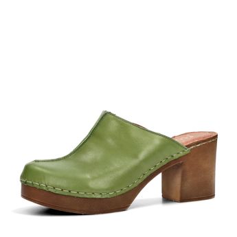 Robel dámské kožené pantofle - zelené