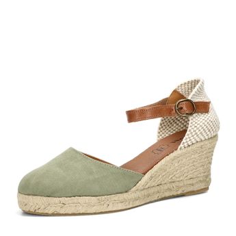 Robel dámské látkové sandály - zelené