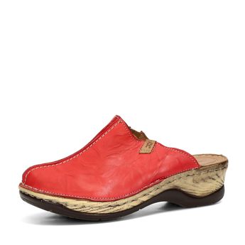 Robel dámské kožené pantofle - červené