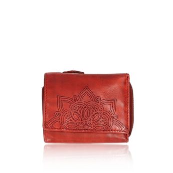 Robel  dámská kožená praktická peněženka - červená