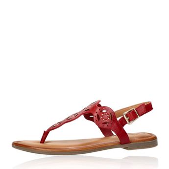 s.Oliver dámské kožené sandály - červené