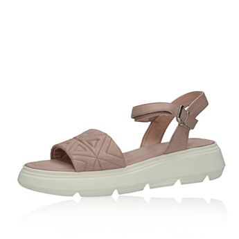 Tamaris dámské kožené sandály - růžové