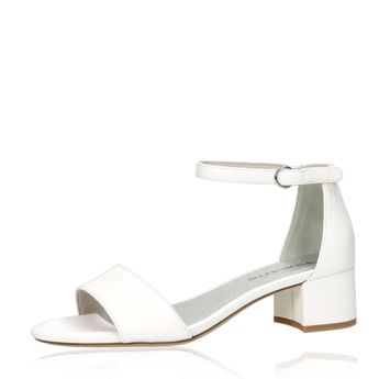 Tamaris dámské stylové sandály na suchý zip - bílé