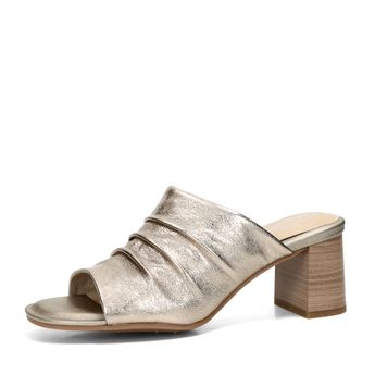 Tamaris dámské kožené pantofle - zlaté
