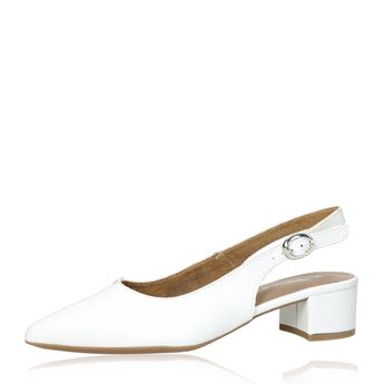 Tamaris dámské kožené sandály - bílé