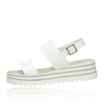 Tamaris dámské stylové sandály na platformě - bílé